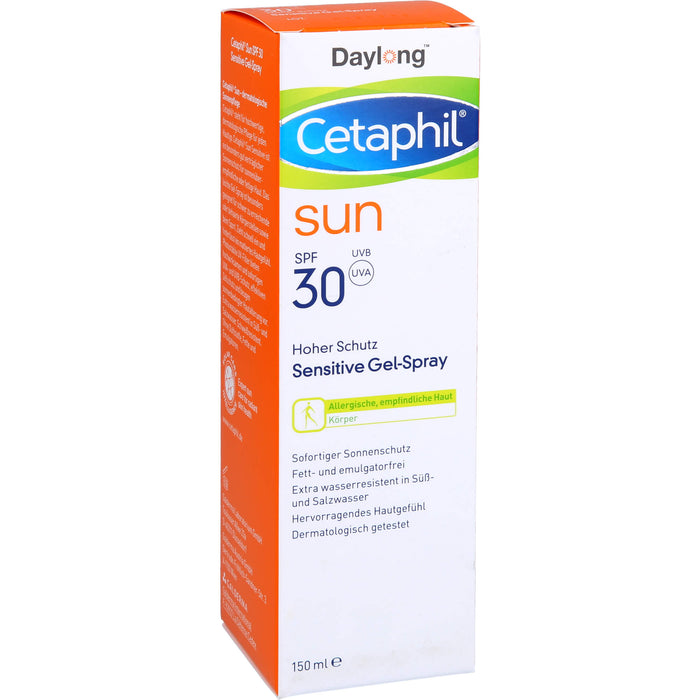 CETAPHIL SUN Sensitive Gel-Spray SPF 30 extra-leichter, fettfreier Sonnenschutz, 150 ml Solution