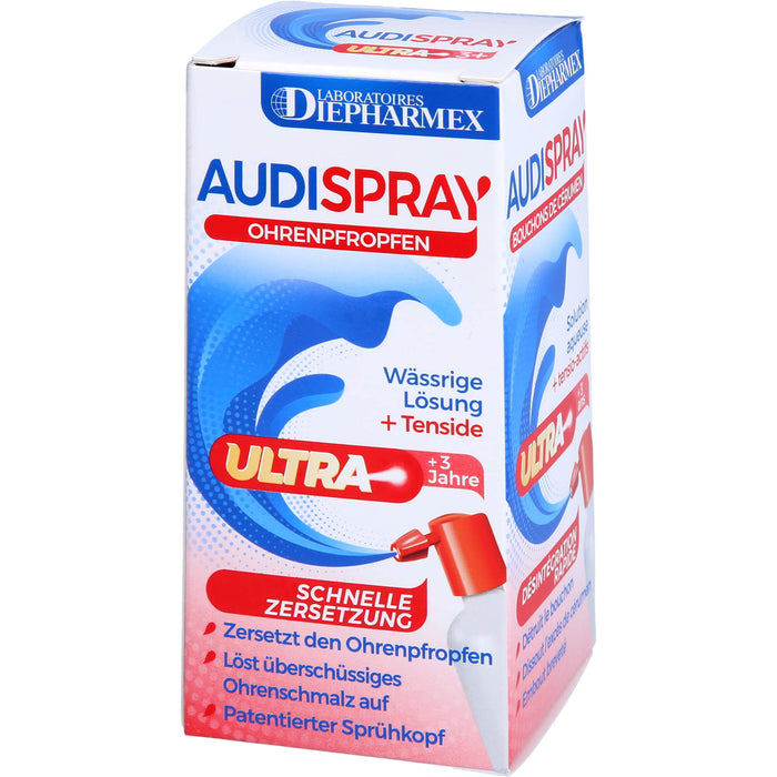 AUDISPRAY ULTRA schnelle Auflösung eines Ohrenschmalzpfropfens, 20 ml Solution