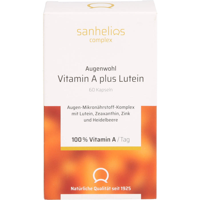 sanhelios complex Augenwohl Vitamin A plus Lutein Kapseln, 60 pc Capsules