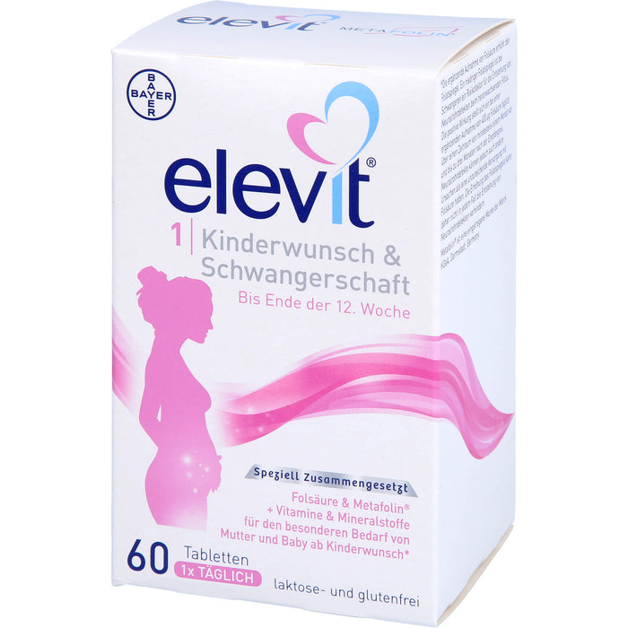 Elevit 1 Tabletten bei Kinderwunsch & Schwangerschaft, 60 pcs. Tablets