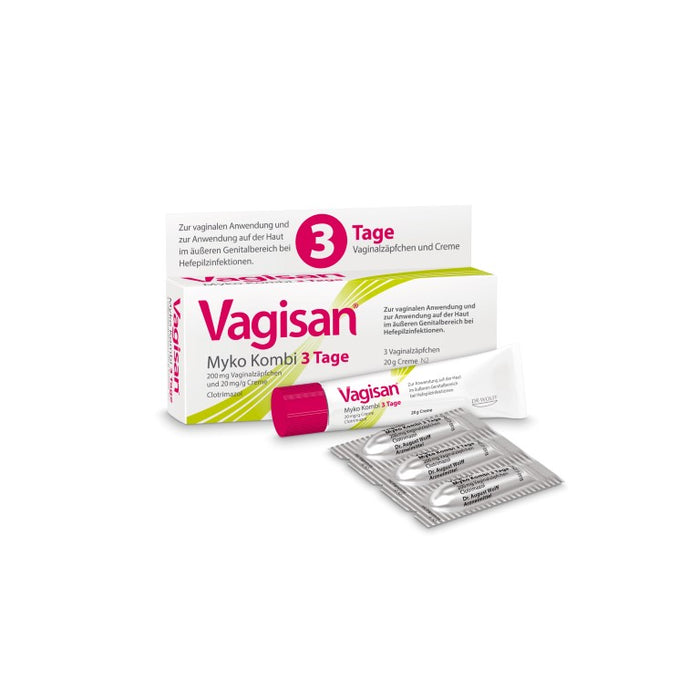 Vagisan Myko Kombi 3 Tage Vaginalzäpfchen und Creme, 1 pc Paquet combiné