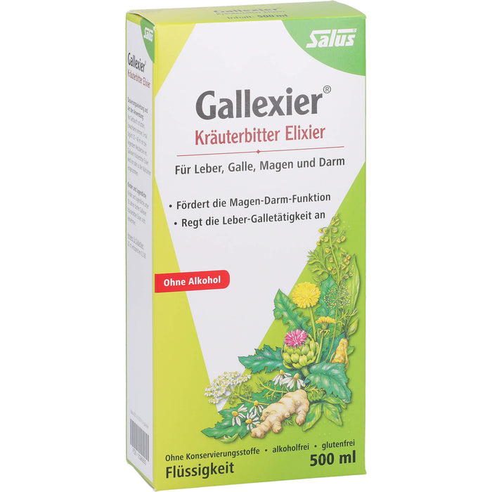 Salus Gallexier Kräuterbitter Elixier, 500 ml Solution