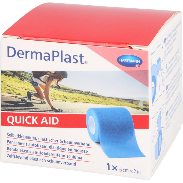 DermaPlast Quick Aid 6cmx2m blau, 1 St