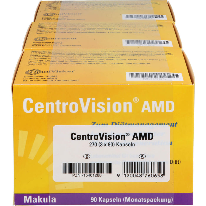 CentroVision AMD Kapseln bei altersbedingter Makuladegeneration, 270 pcs. Capsules