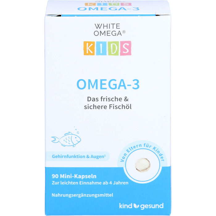 WHITE OMEGA Kids Reine Omega-3-Fischöl-Kapseln, 90 St. Kapseln