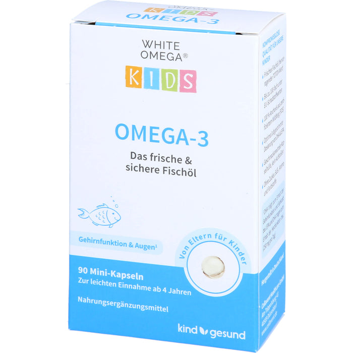 WHITE OMEGA Kids Reine Omega-3-Fischöl-Kapseln, 90 pcs. Capsules