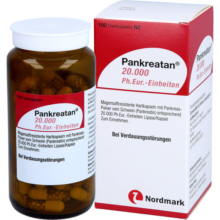 Pankreatan 20.000 Ph.Eur.-Einheiten Hartkapseln, 100 pc Capsules