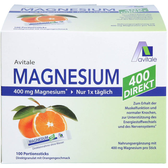 Magnesium 400 direkt Orange, 100 pcs. Sachets