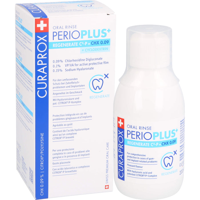 CURAPROX Perio Plus+ Regenerate Mundspülung, 200 ml Solution