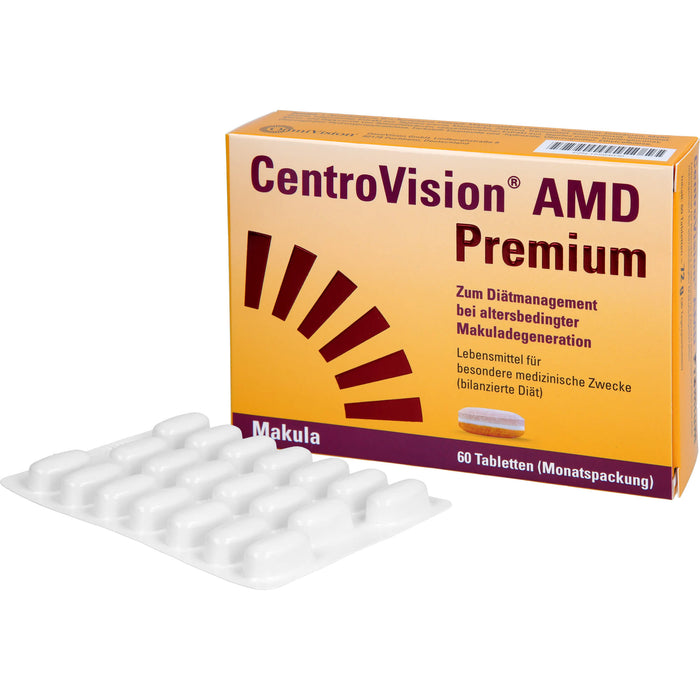 CentroVision AMD Premium Tabletten bei altersbedingter Makuladegeneration, 60 pc Tablettes