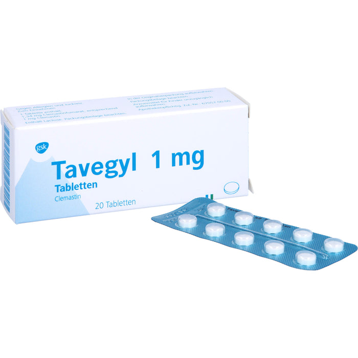 Tavegyl 1 mg Eurim Tabletten bei Allergien, 20 pc Tablettes