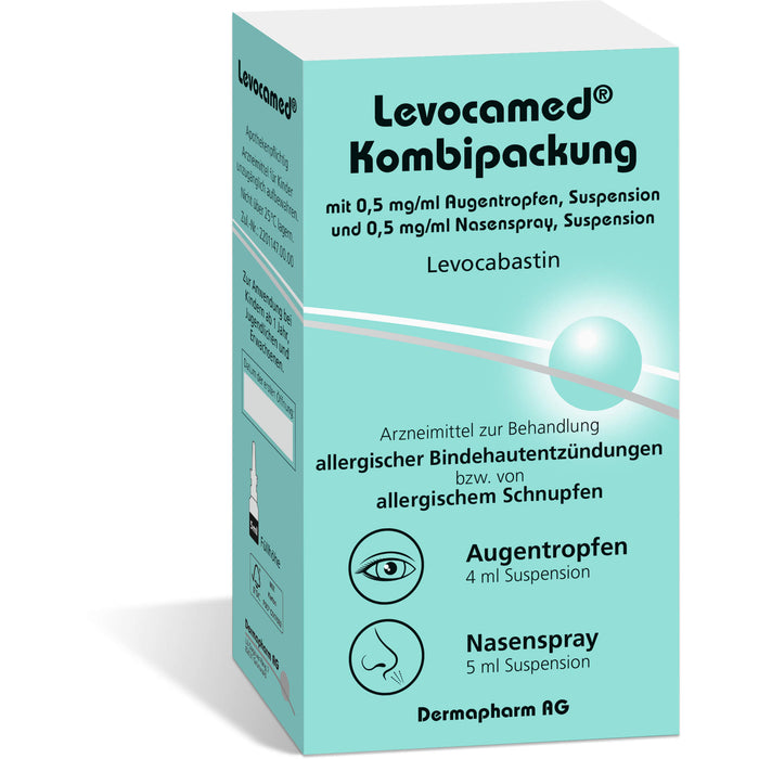 Levocamed Kombipackung 0,5 mg/ml Augentropfen, Suspension 0,5 mg/ml Nasenspray, Suspension, 1 St KPG