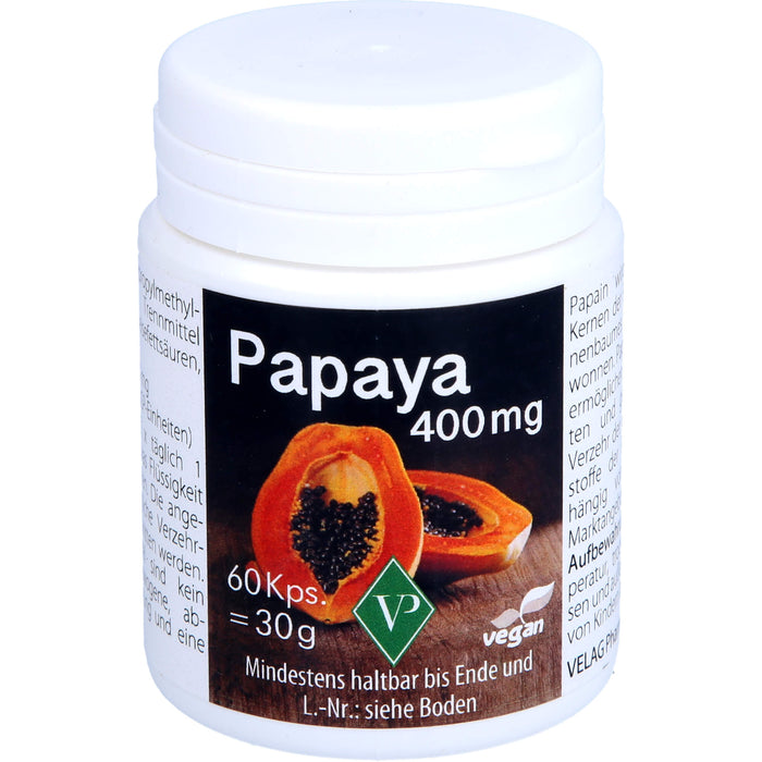 Papaya 400 mg Kapseln, 60 St KAP