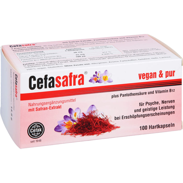 Cefasafra mit Safran-Extrakt Kapseln, 100 pc Capsules