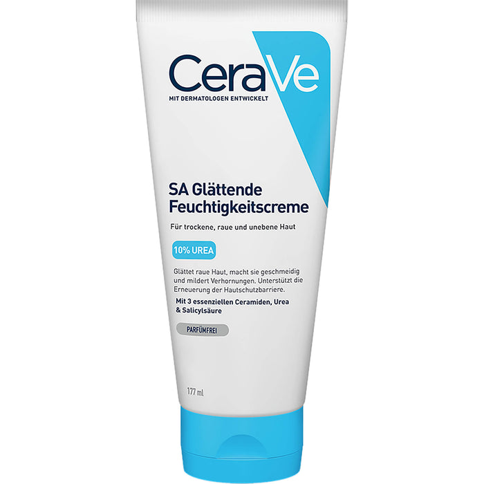 CeraVe SA glättende Feuchtigkeitscreme mit 10% Urea bei trockener, rauer und unebener Haut, 177 ml Cream