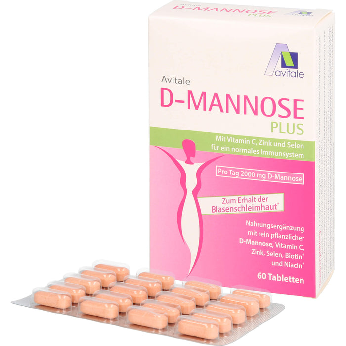 D-Mannose Plus 2000mg Tabl. m. Vit. u. Mineralst., 60 St TAB