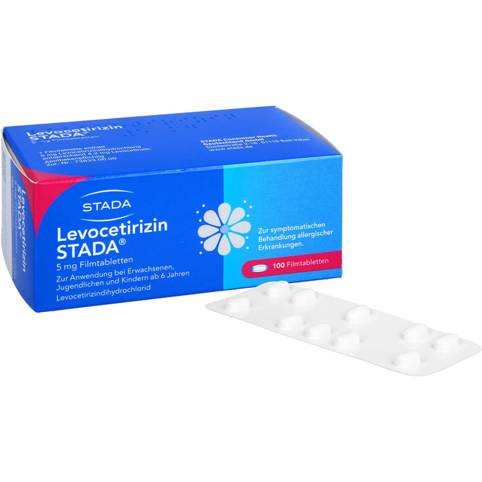 Levocetirizin STADA 5 mg Filmtabletten bei Allergien, 100 pcs. Tablets