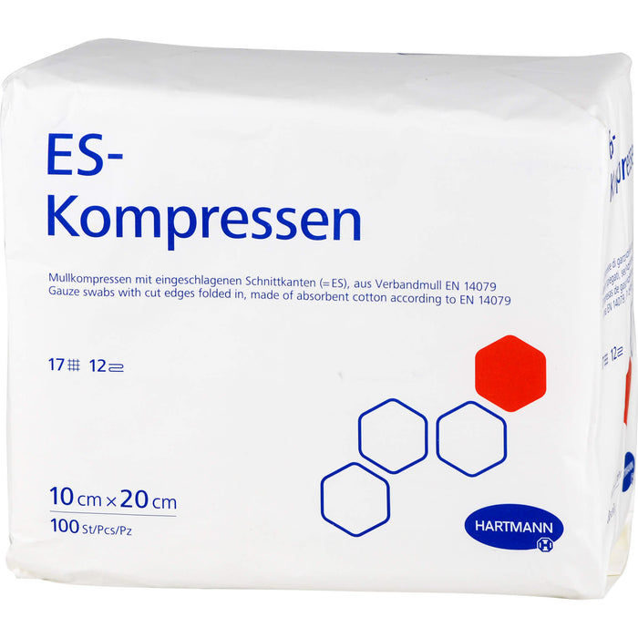 ES-Kompressen unsteril 10x20 cm 12fach, 100 St KOM