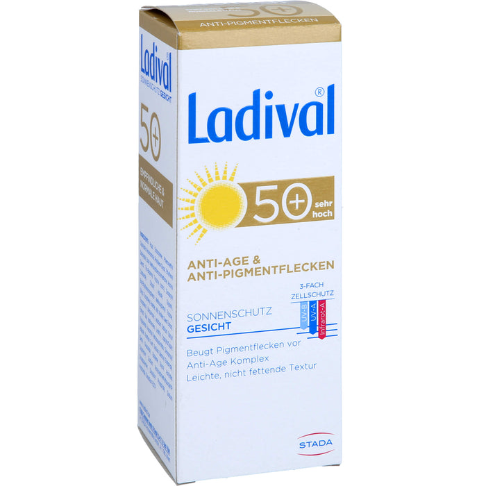 Ladival Anti-Age & Anti-Pigmentflecken 50+ Sonnenschutz Gesicht, 50 ml Crème