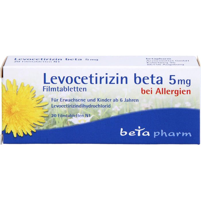 Levocetirizin beta 5 mg Filmtabletten, 20 St FTA