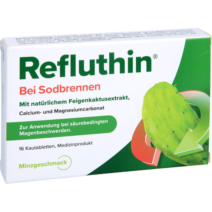 Refluthin bei Sodbrennen Kautabletten Minze, 16 pcs. Tablets