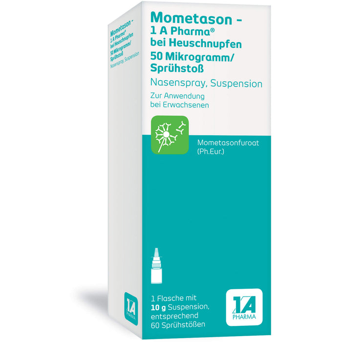 Mometason - 1 A Pharma bei Heuschnupfen 50 Mikrogramm/Sprühstoß Nasenspray, Suspension, 10 g Solution