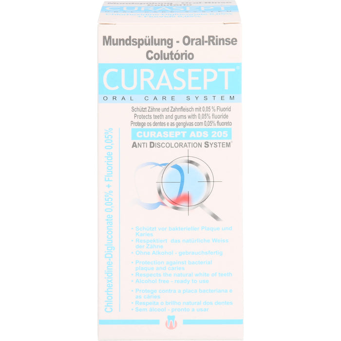 CURASEPT 0,05% Chlorhexidin - ADS 205 Mundspülung, 200 ml Solution