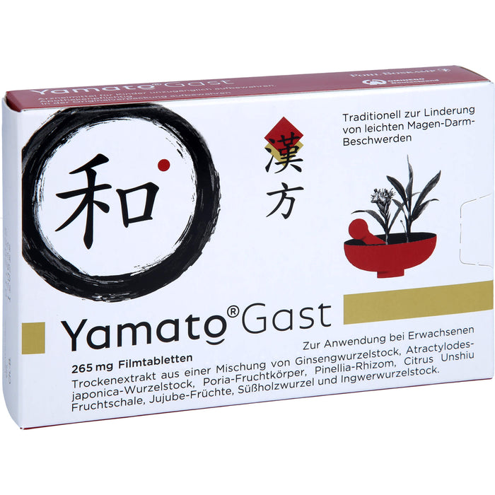 YamatoGast 265 mg Filmtabletten bei leichten Magen-Darm-Beschwerden, 27 pc Tablettes