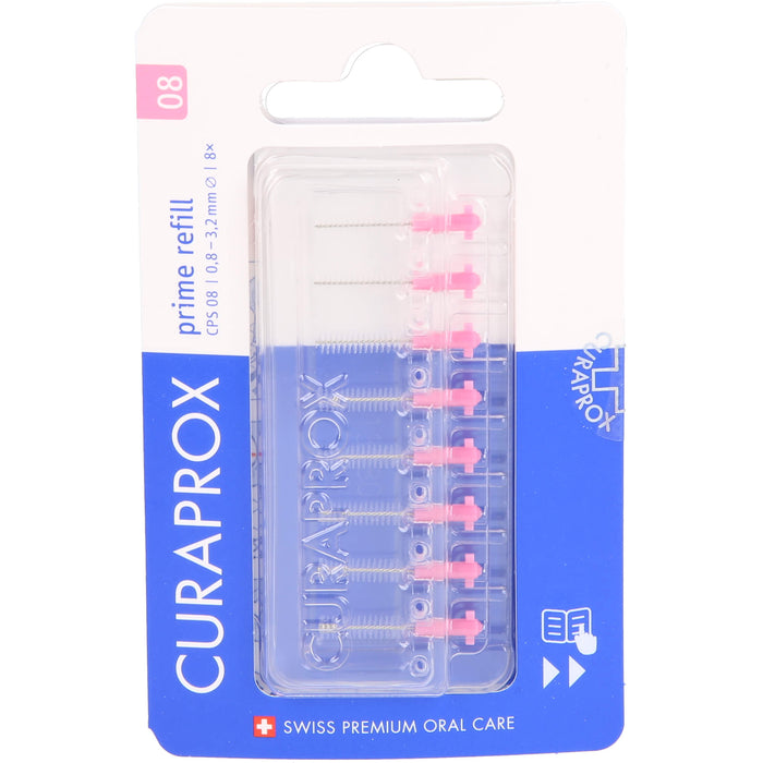 CURAPROX CPS 08 prime Interdentalbürsten pink Nachfüllpackung, 8 pcs. Interdental brushes