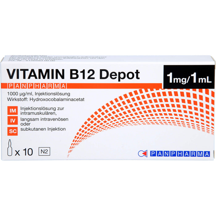 Panpharma Vitamin B12 Depot 1000 µg/ml Injektionslösung, 10 pcs. Ampoules