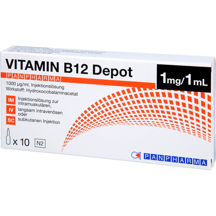 Panpharma Vitamin B12 Depot 1000 µg/ml Injektionslösung, 10 pcs. Ampoules