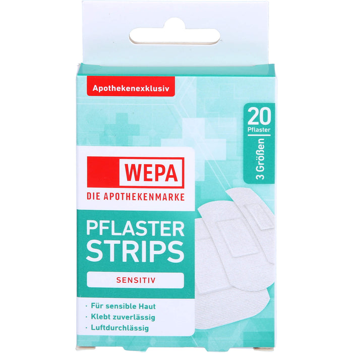 WEPA Pflaster Strips sensitiv 3 Größen, 20 St PFL