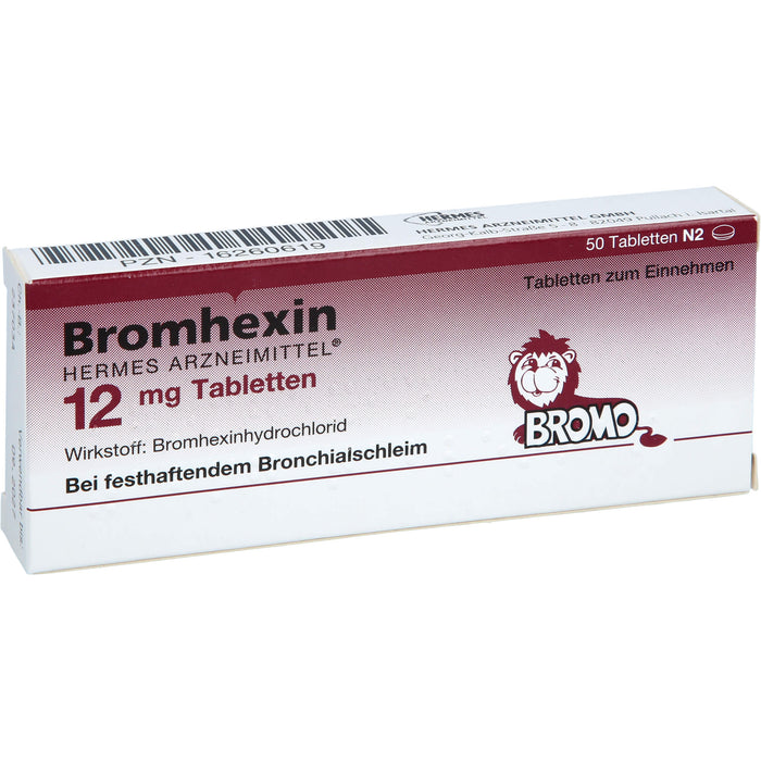 Bromhexin Hermes Arzneimittel 12 mg Tabletten, 50 pcs. Tablets