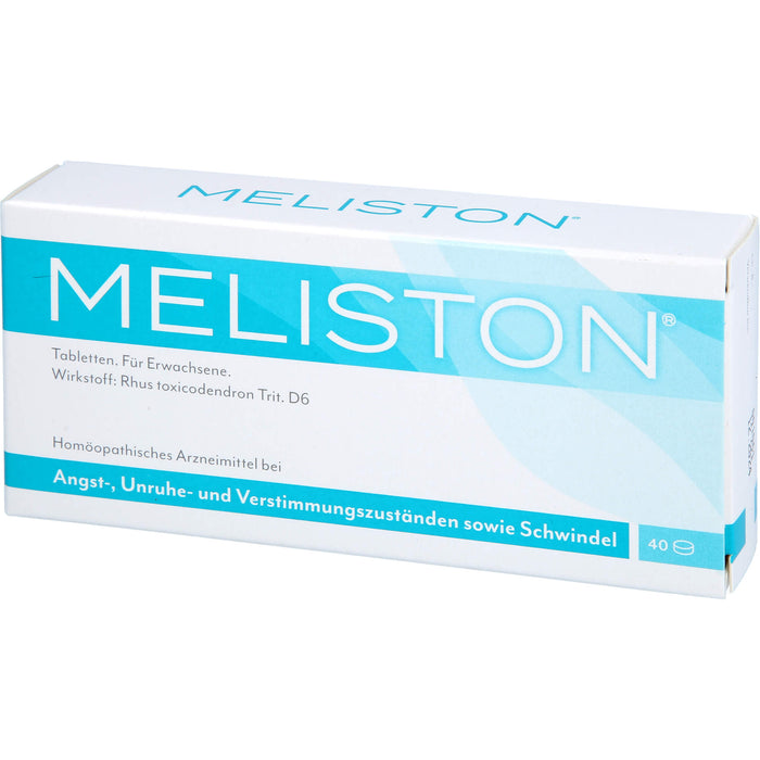 MELISTON Tabletten bei Angst-, Unruhe- und Verstimmungszuständen sowie Schwindel, 40 pcs. Tablets