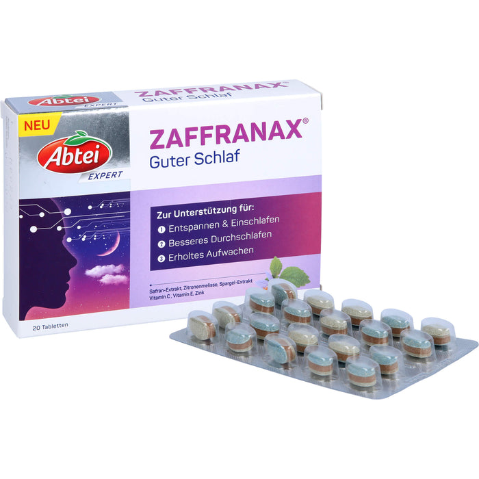 Abtei Expert ZAFFRANAX Guter Schlaf Tabletten, 20 pc Tablettes