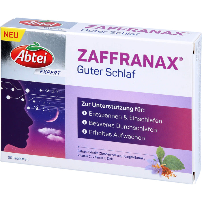 Abtei Expert ZAFFRANAX Guter Schlaf Tabletten, 20 pc Tablettes