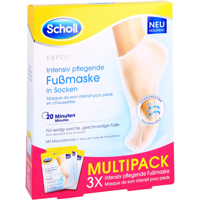 Scholl intensiv pflegende Fußmaske in Socken, 3X2 St