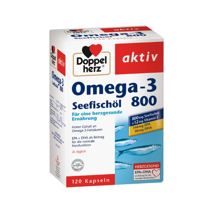 Doppelherz Omega-3 800 Seefischöl aktiv, 120 St KAP