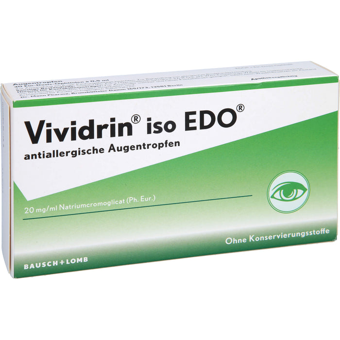 Vividrin iso EDO antiallergische Augentropfen, 30 pcs. Single-dose pipettes