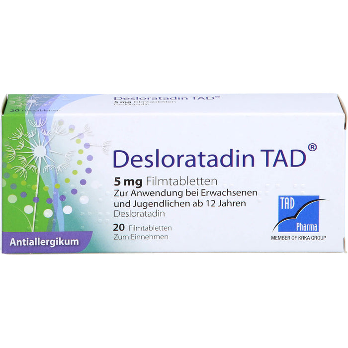 Desloratadin TAD 5 mg Filmtabletten, 20 pc Tablettes