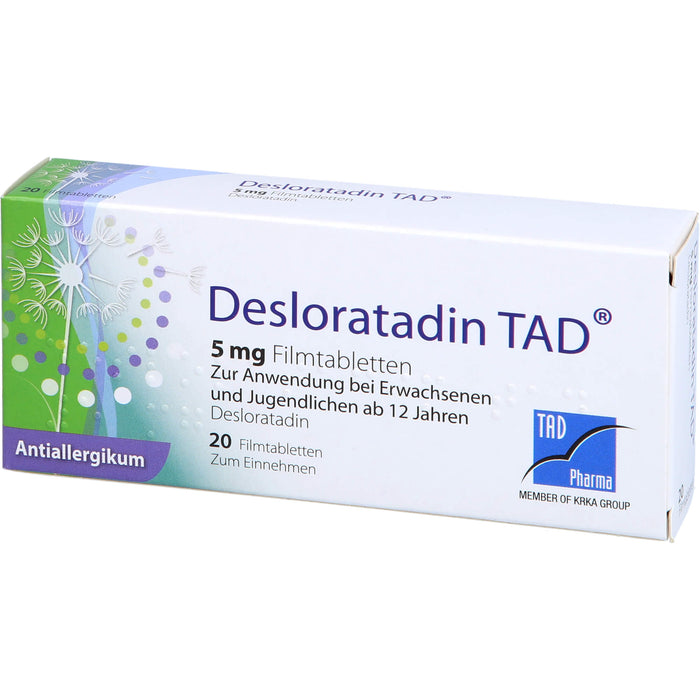 Desloratadin TAD 5 mg Filmtabletten, 20 pcs. Tablets