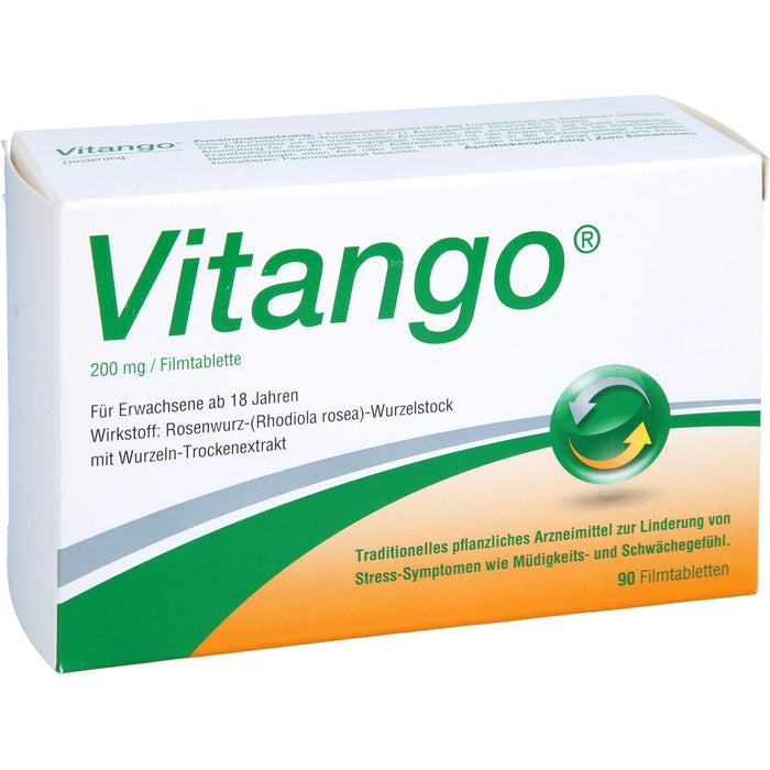 Vitango Tabletten zur Linderung von Stress-Symptomen wie Müdigkeit und Schwächegefühl, 90 pcs. Tablets