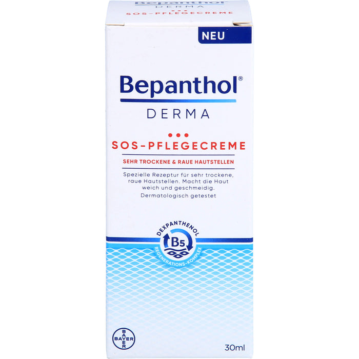 Bepanthol Derma SOS-Pflegecreme für sehr trockene & raue Hautstellen, 30 ml Cream