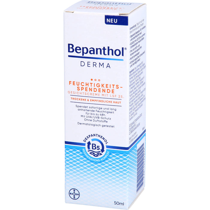 Bepanthol Derma Feuchtigkeit. Gesichtscreme LSF25, 50 ml Creme