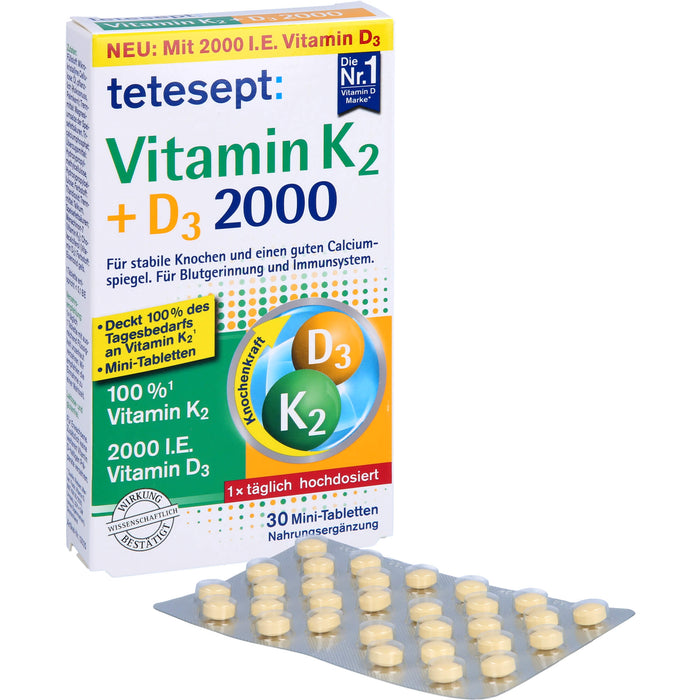 tetesept Vitamin K2+D3 2000, 30 St TAB