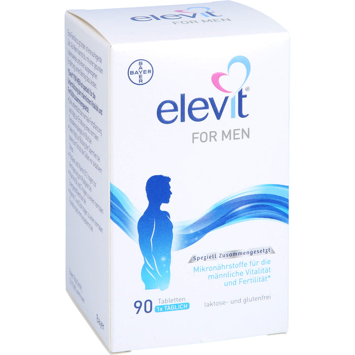 Elevit for Men Tabletten zur Unterstützung der männlichen Vitalität und Fertilität während der Babyplanung, 90 St. Tabletten