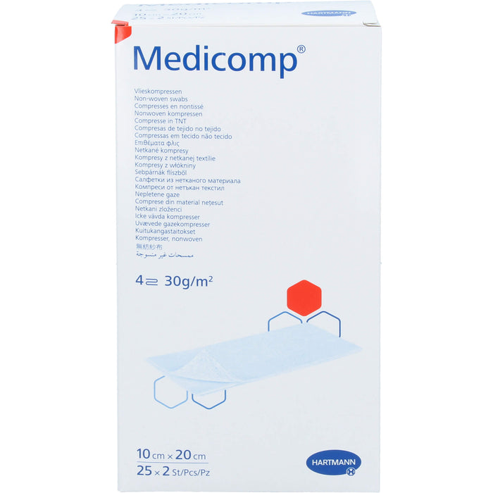 Medicomp steril 10x20 cm 4F, 25X2 St KOM