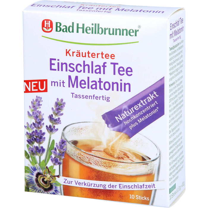 Bad Heilbrunner Einschlaf Tee mit Melatonin, 10X1 g PUL