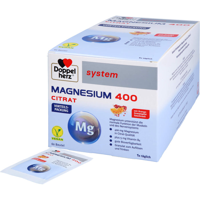 Doppelherz Magnesium 400 Citrat system, 60 pc Sachets