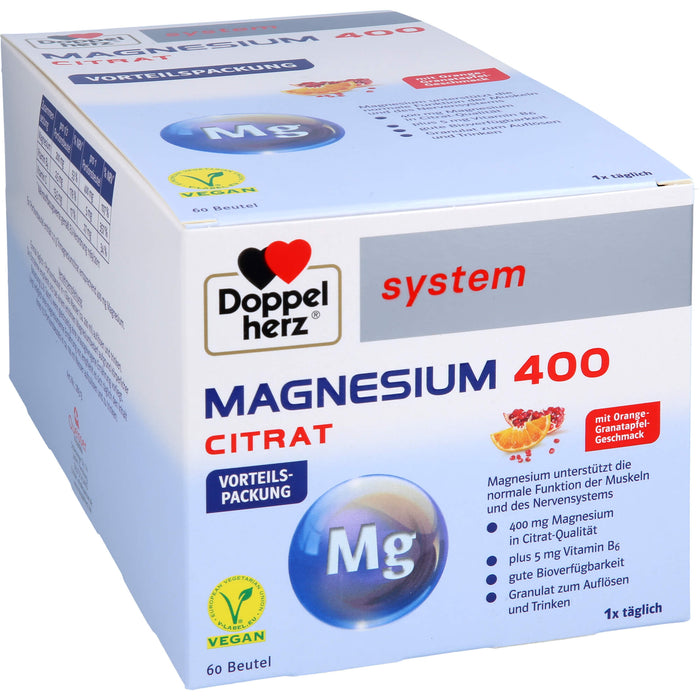 Doppelherz Magnesium 400 Citrat system, 60 pcs. Sachets